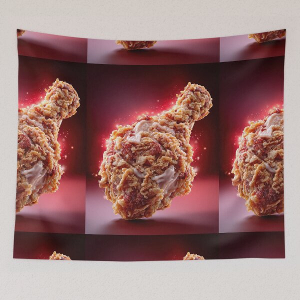 Item preview, Golden Crispy Fried Chicken Drumstick | Crunchy Food Art | Crispy Comfort Food Illustration designed and sold by Grafititee.