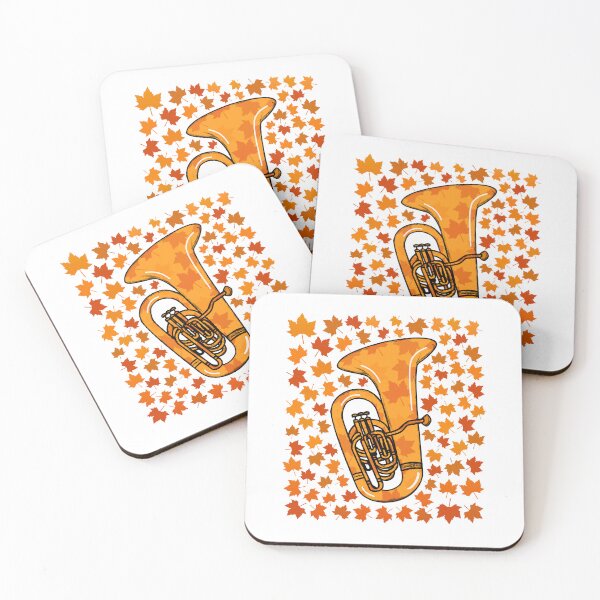 Item preview, Fall Tuba With Leaves, Tubaist Brass Musician Autumn designed and sold by doodlerob.