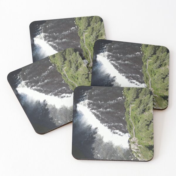 Item preview, Upper Mesa Falls Idaho Aerial Photography – Waterfall Nature Wall Art designed and sold by Tempraneo Photo.