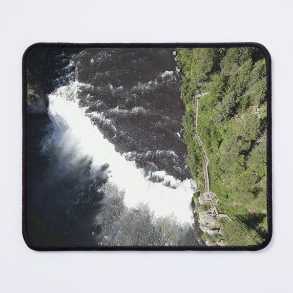 Item preview, Upper Mesa Falls Idaho Aerial Photography – Waterfall Nature Wall Art designed and sold by Tempraneo Photo.
