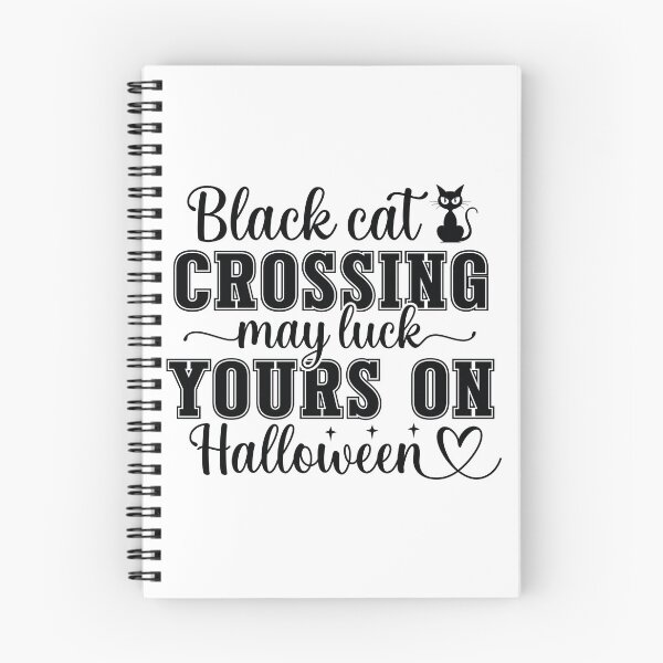 Item preview, Black Cat Crossing May Luck Yours On Halloween - Retro Autumn Halloween Vibes Quotes Spooky USA Season Apparel Art designed and sold by FuzionRaptor.