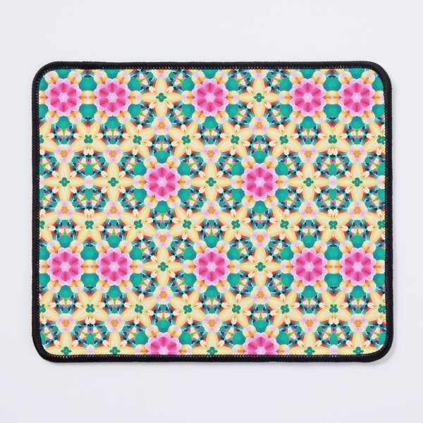 Item preview, FLOWER CONNECTION! MANDALA NEO DAISY CHAIN Cornsilk Pink Green Psychedelic Groovy Party SACRED GEOMETRY MATH Fun College Dorm Decor designed and sold by Spinning Plates 360.