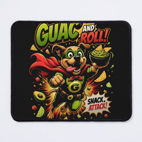 Item preview, Guac and Roll Superhero Dog T-Shirt | Funny Guacamole Pun Graphic | Cute Avocado Comic Tee | Foodie Gift for Guac Lovers designed and sold by Bastifam.