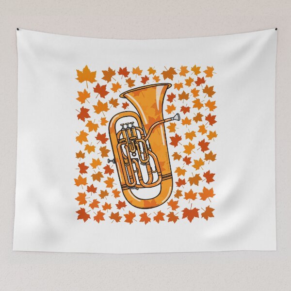 Item preview, Fall Euphonium With Leaves, Euphoniumist Brass Musician Autumn designed and sold by doodlerob.