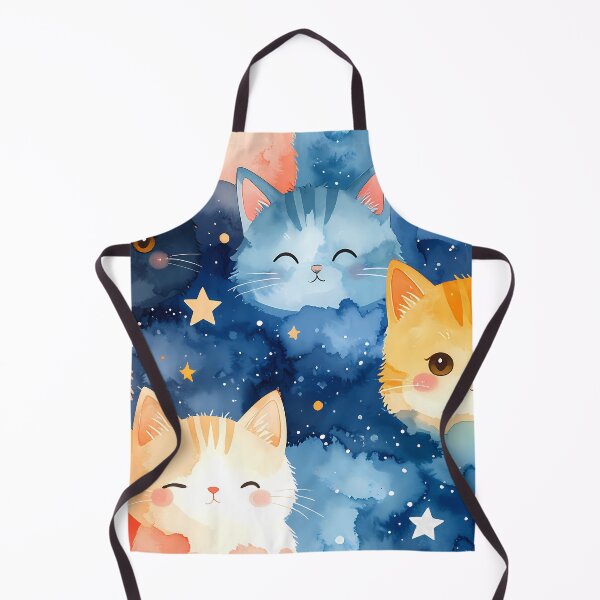 Item preview, Cute Watercolor Cats in Galaxy Clouds designed and sold by BetweenForms.