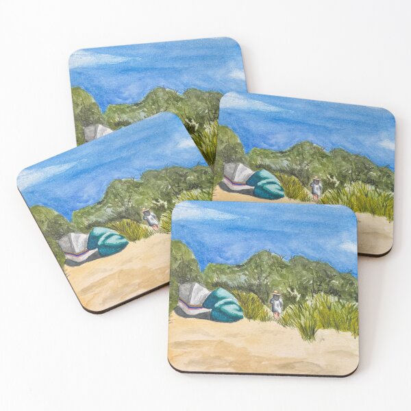 Item preview, Cape Cod Coastal Sand Dunes Watercolor Beach Landscape designed and sold by Bonnie Kittle.