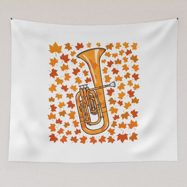 Item preview, Fall Tenor Horn With Leaves, Hornist Brass Musician Autumn designed and sold by doodlerob.