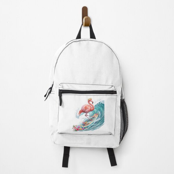 Item preview, Surfing Flamingo on a Tropical Wave designed and sold by Helenaphotoart.