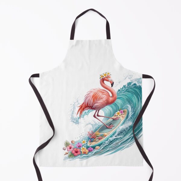 Item preview, Surfing Flamingo on a Tropical Wave designed and sold by Helenaphotoart.