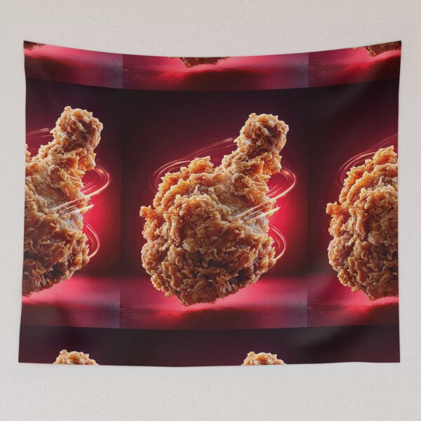 Item preview, Golden Crispy Fried Chicken Drumstick | Crunchy Food Art | Crispy Comfort Food Illustration designed and sold by Grafititee.