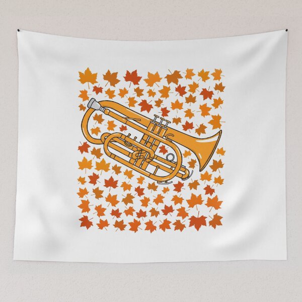 Item preview, Fall Cornet With Leaves, Cornetist Brass Musician Autumn designed and sold by doodlerob.