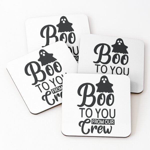 Item preview, Boo To You From Our Crew - Retro Autumn Halloween Vibes Quotes Spooky USA Season Apparel Art designed and sold by FuzionRaptor.