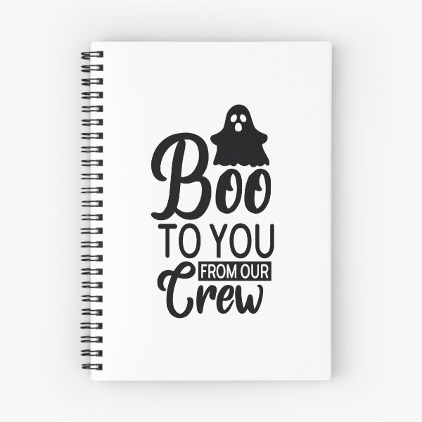 Item preview, Boo To You From Our Crew - Retro Autumn Halloween Vibes Quotes Spooky USA Season Apparel Art designed and sold by FuzionRaptor.