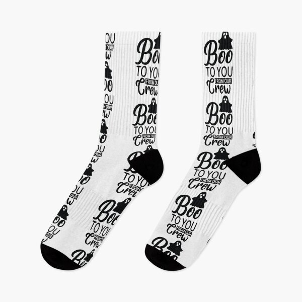 Item preview, Boo To You From Our Crew - Retro Autumn Halloween Vibes Quotes Spooky USA Season Apparel Art designed and sold by FuzionRaptor.