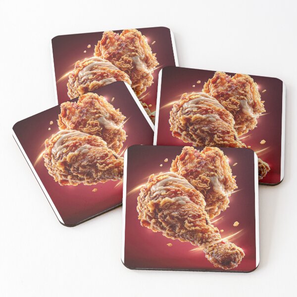 Item preview, Golden Crispy Fried Chicken Drumstick | Crunchy Food Art | Crispy Comfort Food Illustration designed and sold by Grafititee.