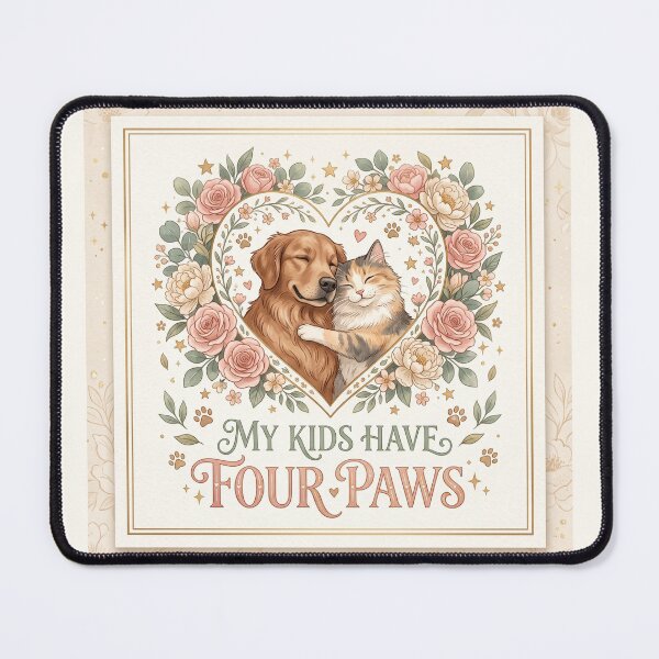 Item preview, My Kids Have Four Paws – Sweet Pet Mom Mother’s Day Floral Design designed and sold by DmaarGroup.