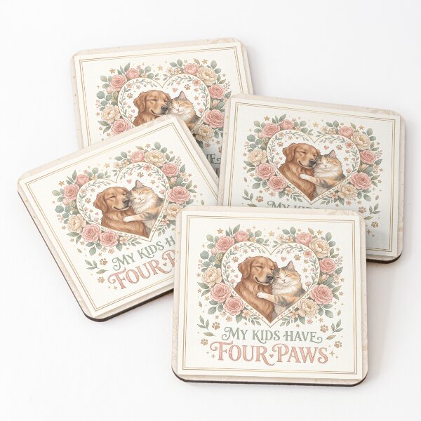Item preview, My Kids Have Four Paws – Sweet Pet Mom Mother’s Day Floral Design designed and sold by DmaarGroup.