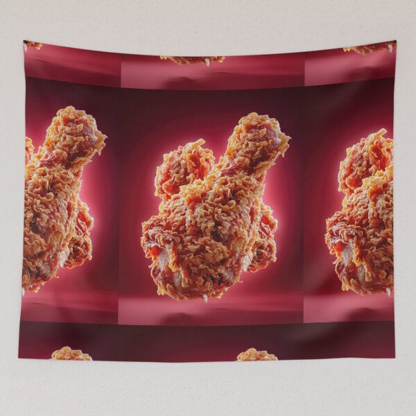 Item preview, Golden Crispy Fried Chicken Drumstick | Crunchy Food Art | Crispy Comfort Food Illustration designed and sold by Grafititee.