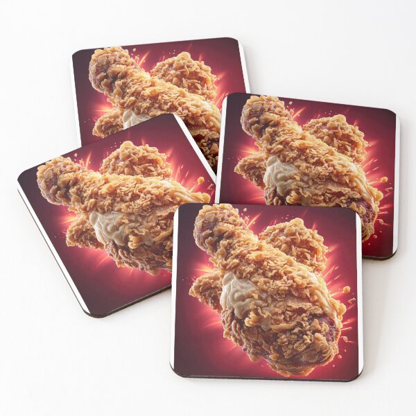 Item preview, Golden Crispy Fried Chicken Drumstick | Crunchy Food Art | Crispy Comfort Food Illustration designed and sold by Grafititee.