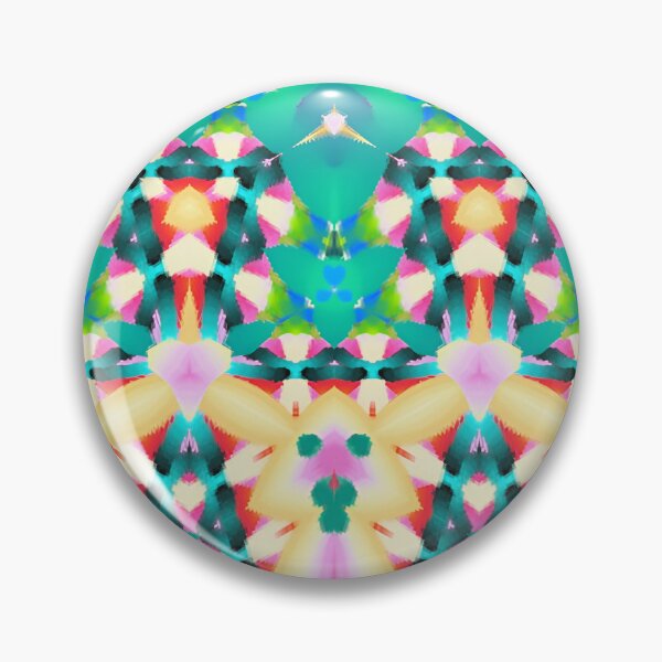 Item preview, SIESTA INTO EVENING ~ MANDALA NEO DAISY CHAIN Guacamole Pink Psychedelic Groovy SACRED GEOMETRY MATH Fun College Dorm Decor designed and sold by Spinning Plates 360.