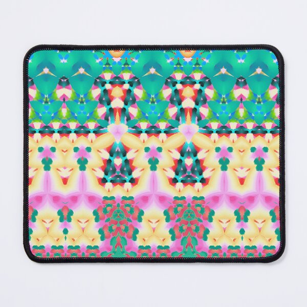 Item preview, SIESTA INTO EVENING ~ MANDALA NEO DAISY CHAIN Guacamole Pink Psychedelic Groovy SACRED GEOMETRY MATH Fun College Dorm Decor designed and sold by Spinning Plates 360.