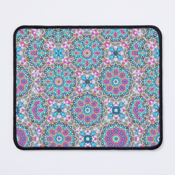 Item preview, FLOWERS IN-COG-NEATO! MANDALA NEO DAISY CHAIN Cornflower Pink Lavender Purple Gray Goth Psychedelic Groovy Party SACRED GEOMETRY MATH Fun College Dorm Decor designed and sold by Spinning Plates 360.