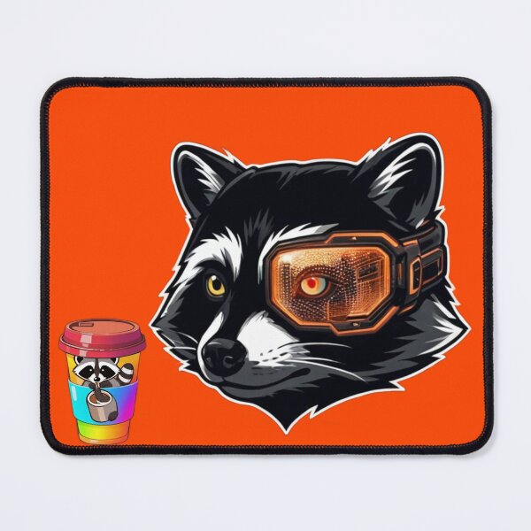 Item preview, Cyberpunk Raccoon Wearing Sci-Fi Eyepatch with Coffee Cup | Funny "Scan Complete: Needs More Coffee" T-Shirt Design designed and sold by BLUESKY11a.