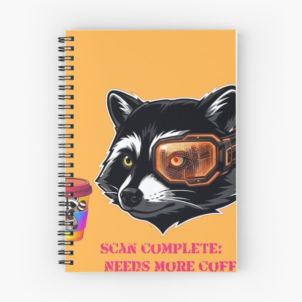 Item preview, Cyberpunk Raccoon Wearing Sci-Fi Eyepatch with Coffee Cup | Funny "Scan Complete: Needs More Coffee" T-Shirt Design designed and sold by BLUESKY11a.