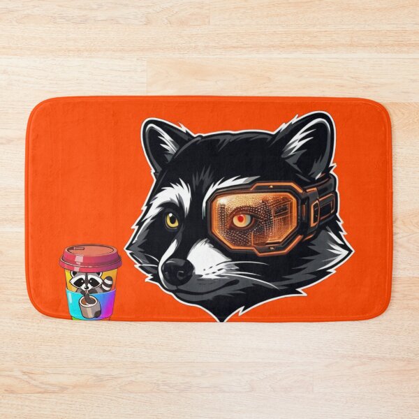 Item preview, Cyberpunk Raccoon Wearing Sci-Fi Eyepatch with Coffee Cup | Funny "Scan Complete: Needs More Coffee" T-Shirt Design designed and sold by BLUESKY11a.