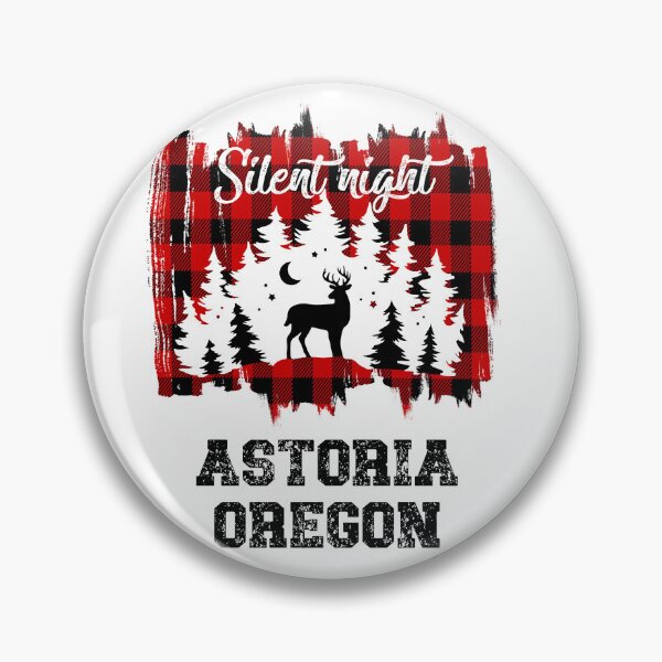 Item preview, Silent Night - Deer on Plaid Astoria Oregon designed and sold by WigOutlet.