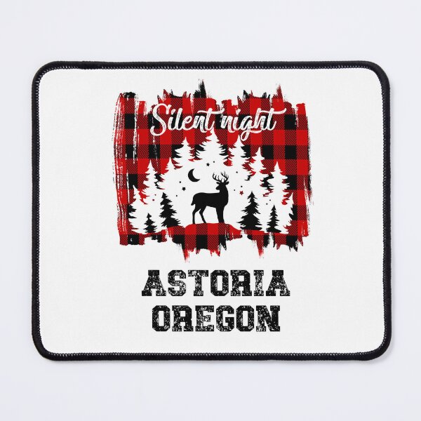 Item preview, Silent Night - Deer on Plaid Astoria Oregon designed and sold by WigOutlet.