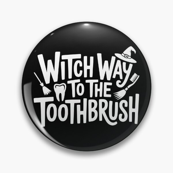 Item preview, Witch Way to the Toothbrush designed and sold by theartfulaspie.