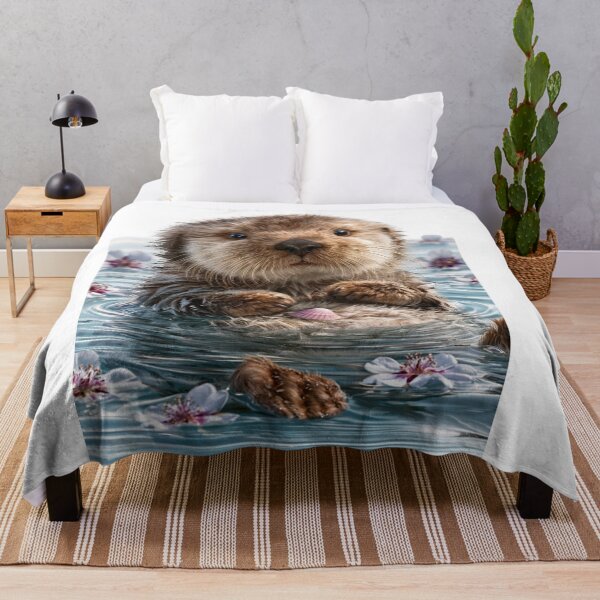 Item preview, Cute Sea Otter in the Ocean designed and sold by Helenaphotoart.