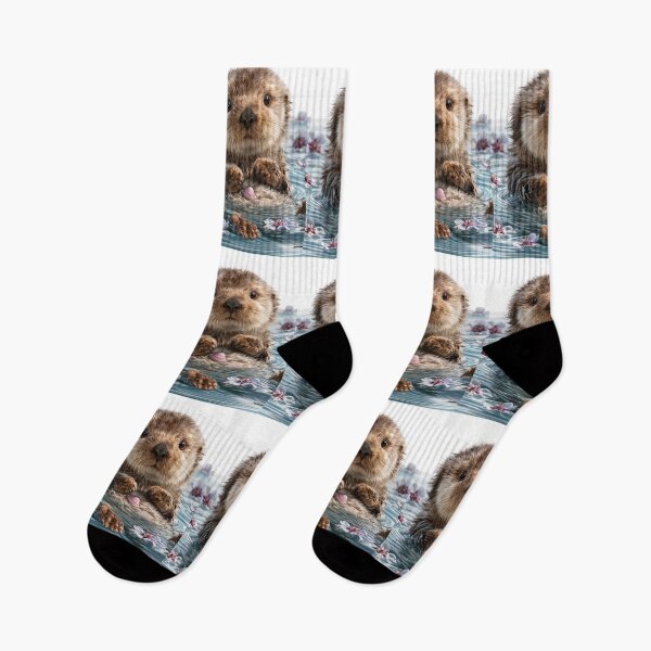 Item preview, Cute Sea Otter in the Ocean designed and sold by Helenaphotoart.