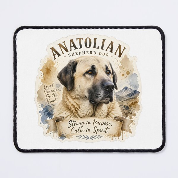 Item preview, Anatolian Shepherd Watercolour Portrait Sticker designed and sold by The Digital Compass.