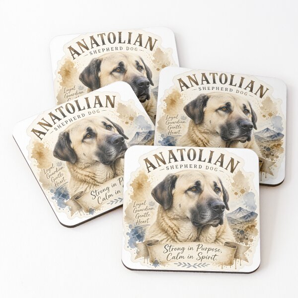Item preview, Anatolian Shepherd Watercolour Portrait Sticker designed and sold by The Digital Compass.