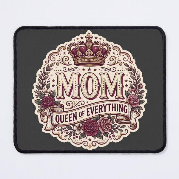 Item preview, Mom Queen of Everything – Regal Vintage Mother’s Day Badge Design designed and sold by DmaarGroup.