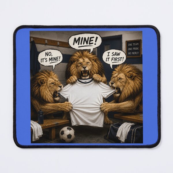 Item preview, Three Lions on a Shirt Funny Football Pun Design designed and sold by Hornace88studio.