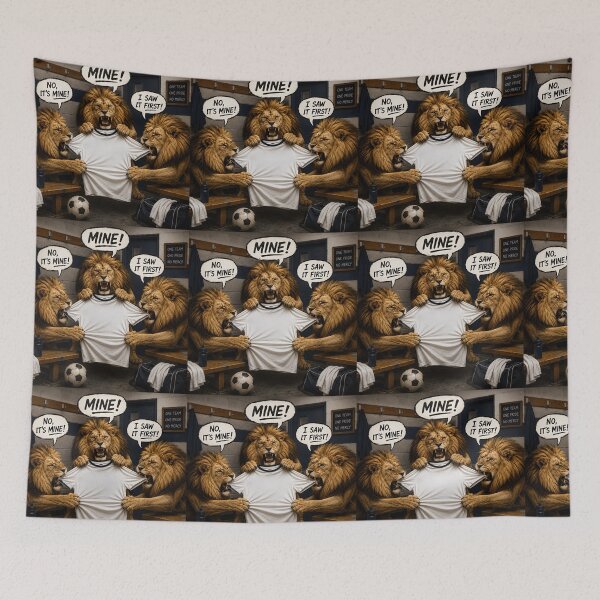 Item preview, Three Lions on a Shirt Funny Football Pun Design designed and sold by Hornace88studio.
