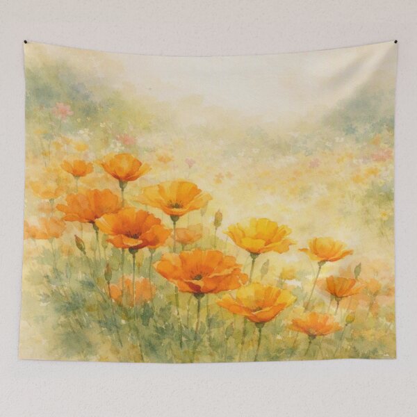 Item preview, Californian Poppy Meadow designed and sold by PurrfectWhisper.