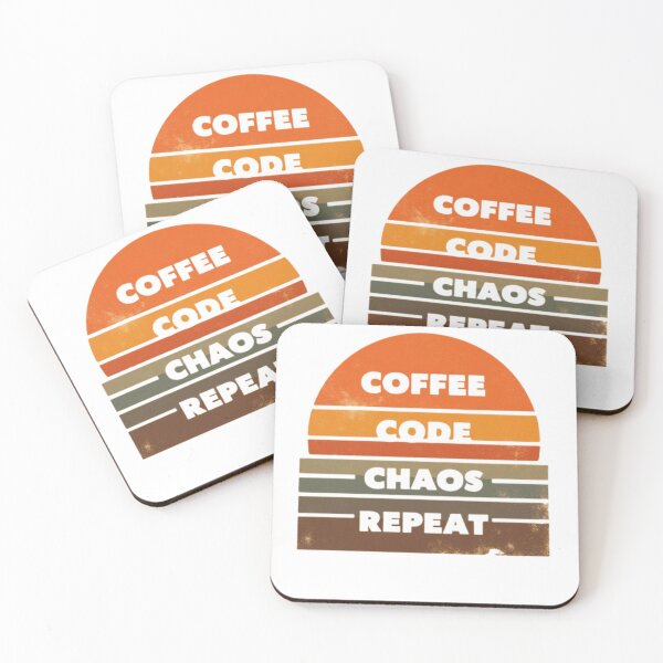Item preview, Vintage Coffee Code Chaos Repeat Programmer Developer Coder Gift T-Shirt designed and sold by Tee-Pulse.