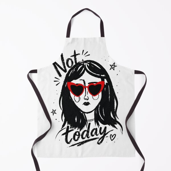 Item preview, Not Today Girl with Heart Sunglasses | Fashion Sketch Aesthetic Illustration designed and sold by couragecriativa.