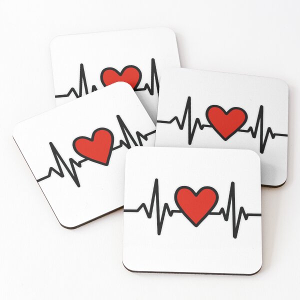 Item preview, Heartbeat with heart – Heartbeat Sticker | Pulse Heart Design for Care & Fitness designed and sold by SoulDriftDesign.