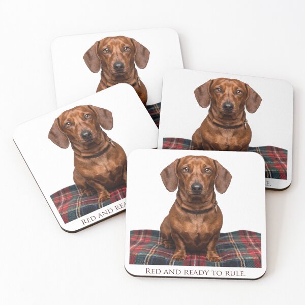 Item preview, Red Dachshund Face Portrait Realistic Close-Up Design designed and sold by jgoteiner.