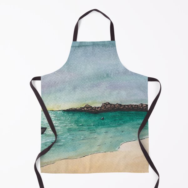 Item preview, Cape Cod Sailboat at Dusk Watercolor Cove Beach Landscape designed and sold by Bonnie Kittle.