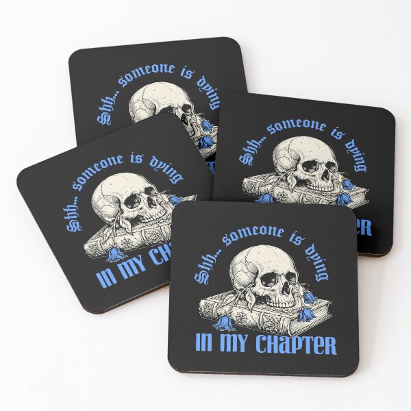 Item preview, Shh Someone Is Dying In My Chapter Vintage Bookish Skull designed and sold by LinaValearte.
