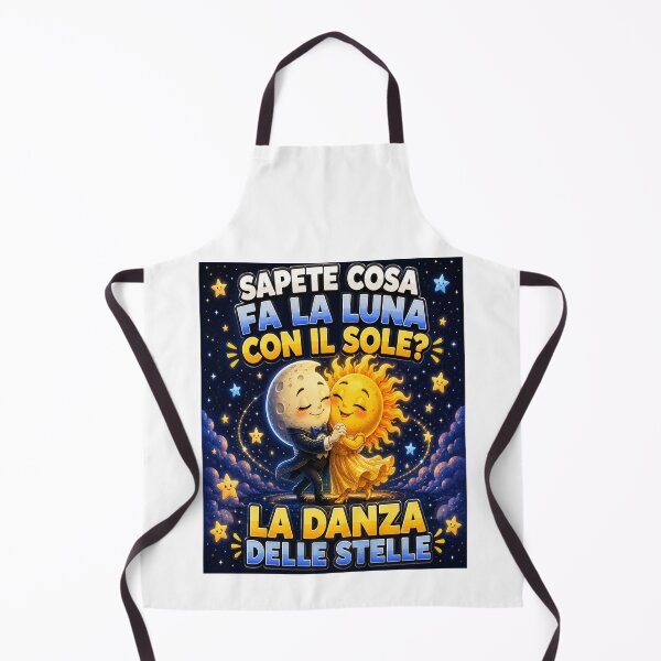 Item preview, The Dance of the Stars - Funny Moom and Sun Cartoon Design designed and sold by RipantinaFantasy .