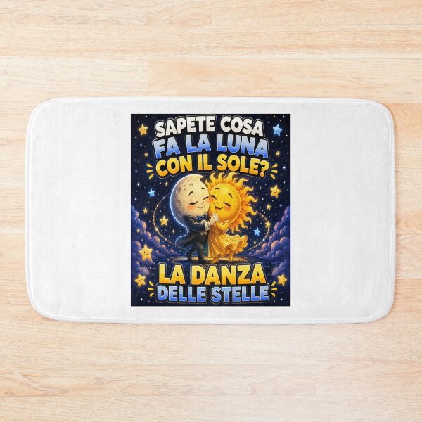 Item preview, The Dance of the Stars - Funny Moom and Sun Cartoon Design designed and sold by RipantinaFantasy .