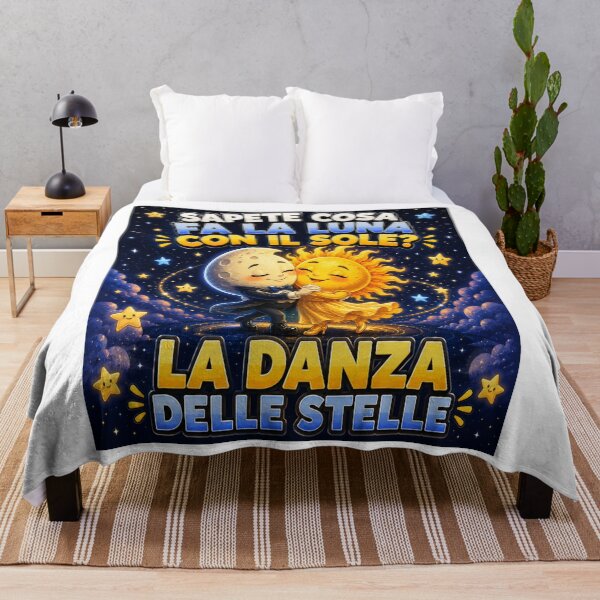 Item preview, The Dance of the Stars - Funny Moom and Sun Cartoon Design designed and sold by RipantinaFantasy .