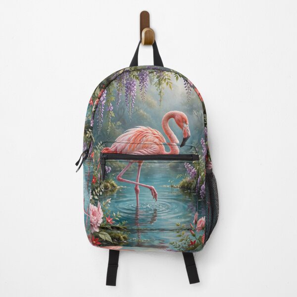Item preview, Whimsical Pink Flamingo In Tropical Bloom designed and sold by Pure Craft.